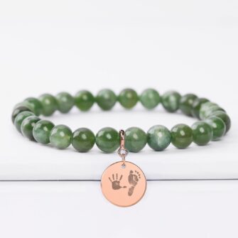 Serpentine Bracelet with Engravable Charm – Serene Roots