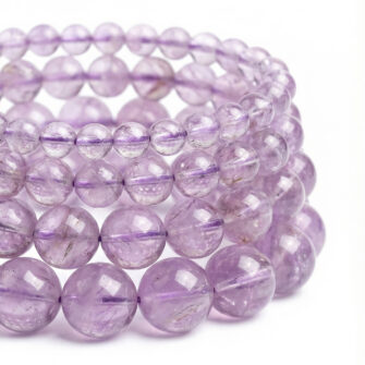 Amethyst Bracelet with Engravable Disc – Tranquil Clarity (Copy)