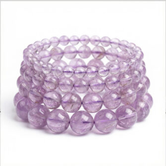Amethyst Bracelet with Engravable Disc – Tranquil Clarity